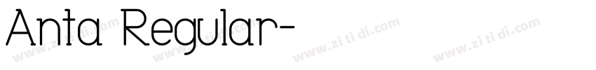 Anta Regular字体转换